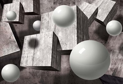 Fotobehang Abstract Monochrome Modern Design | XL - 208cm x 146cm | 130g/m2 Vlies