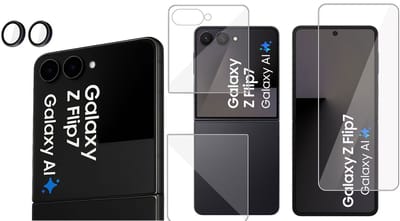 ChiGuard Folie Screenprotector + Camera beschermglas geschikt voor Samsung Galaxy Z Flip 7 Screenprotector - Beschermglas - Camera - Curved - GuardCover