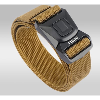 Heren Riem Verstelbare Lengte Multifunctioneel Slijtvast Ademend Buiten Sport Riem 125cm bruin
