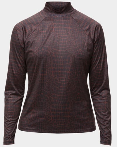 Röhnisch Addison Printed Long Sleeve - Brown Crocco - Maat M