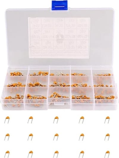 450 stuks 10pF-100nF keramische condensatorassortimentkit 15 waarden