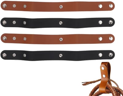 Dailygoods- Whip Holster - Handgemaakt PU Leer - Ergonomisch Ontwerp - Veiligheidsbeugel - Voor Rijwhips - Elegant en Functioneel - Whip Holder