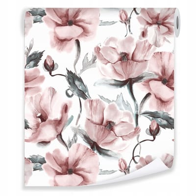 WALLARENA - Behang - Breedte 50 cm - bloemen pioen 3D - Geschikt voor slaapkamers - 10m