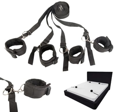 BDSM Bondage set - Handboeien - Bed Harnas Set - Verstelbaar - Pluche