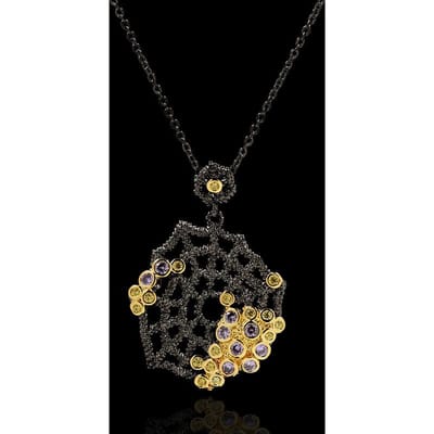 Nouveau Collier Bohème Ethnique Bicolore Noir Or black
