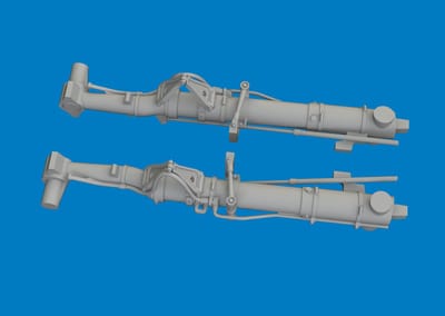 Eduard Modelbouwpakket - 6481157 PRINT - Landingsgestelpoten voor P-47D Razorback - Resin onderdeel - 1:48 - Modelbouw