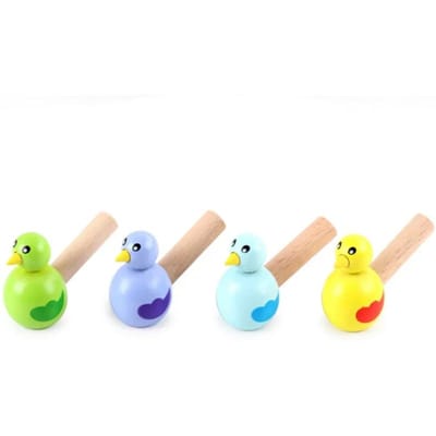 1 stuks Kinderen Houten Speelgoed Mini Fluitje Vogel Ontwikkelingsspeelgoed Muziekspeelgoed Kleurrijk Lieflijk Instrument Speelgoed Muzikaal Cadeau