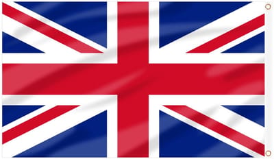 Union Jack Vlag 150 x 3ft voor VJ-Day 80ste Verjaardag - 2 Stuks Dubbelzijdig met Messing Oogjes voor Binnen en Buiten Gebruik