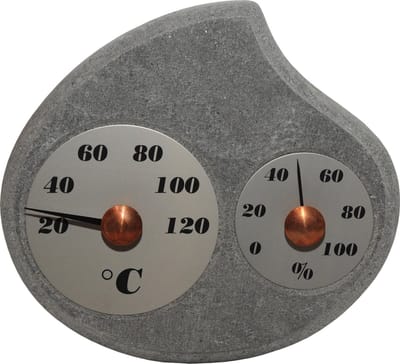 Thermometer en hygrometer in speksteen - Hukka Maininki