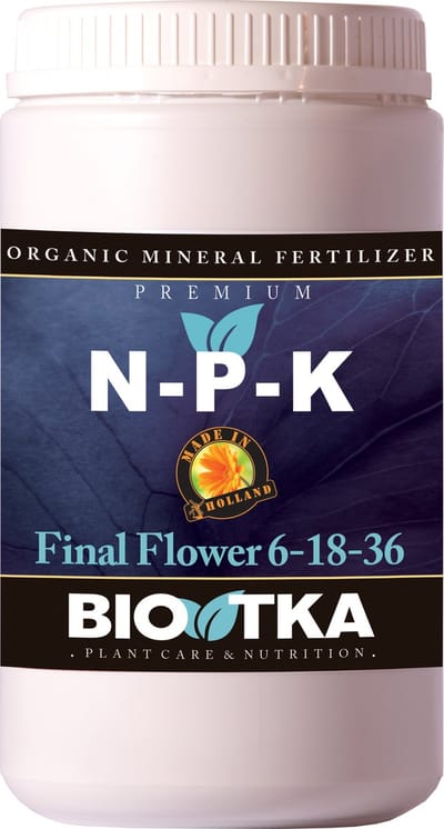 BioTka Microgranulaat NPK 6-18-36 Eind bloeifase (vruchtfase) 1 kg. - Bio Micro - plantenvoeding - biologische plantenvoeding - planten - bio supplement - hydro voeding - plantenvoeding aarde - kokosvoeding - kokos voeding – vrucht