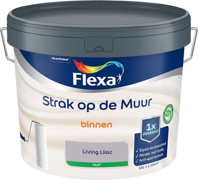 Flexa - Strak Op De Muur Binnen Mat - Living Lilac - Mengverf - 10 L