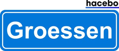 Hacebo - Plaatsnaam Sticker - 29x10 CM - Groessen sticker - Verkeersborden sticker - grappige cadeaus - Groessen