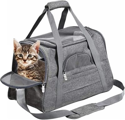 Lexium Katten Vervoersbox - Kattenvervoersbox - Reistas Katten - Reismand - Kattendraagtas - Transporttas