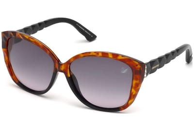 Swarovski - SK0058_60 - Zonnebril - Dames - Bruin-Zwart - Donkere lens