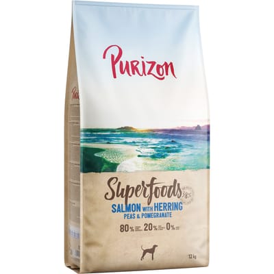 Purizon Superfoods zalm met haring, doperwten en granaatappel - 12 kg