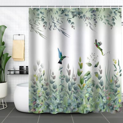 VHV - Douchegordijn - Douche gordijn - Douchegordijnen - Waterdicht douchegordijn - Wasbaar douchegordijn - Badkamergordijn - Douchegordijn badkamer - Voor badkamer douche bad - Voor thuis camper hotel - 180x180 cm - Stijl 13