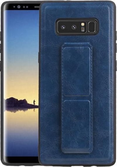 Grip Stand Hardcase Backcover voor Samsung Galaxy Note 8 Blauw