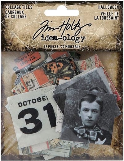 Idea-ology Tim Holtz Halloween Collage Tiles (72pcs) (TH94255)