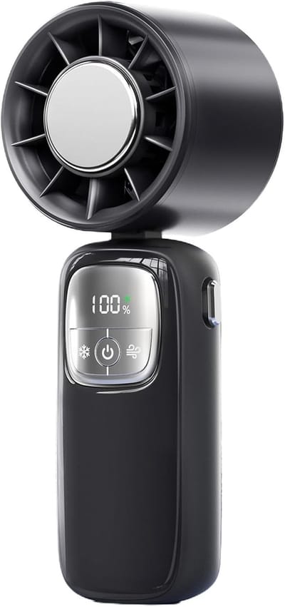 Draagbare Ventilator Voor Reizen | Stille Opvouwbare Koeler, USB Oplaadbare Handventilator Voor Camping, Wandelen, Vissen & Tuin