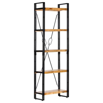 vidaXL - Boekenkast - met - 5 - schappen - 60x30x180 - cm - massief - mangohout
