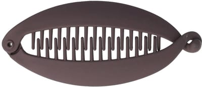 Haarsoires Haarspeld Bananenklem 14cm - Staartklem - Basic - Matte Kleur - Donkerbruin - Haarclip - Langwerpige Staart Haarklem - Banana Clip - Hair Clip - Decoratieve Haaraccessoire