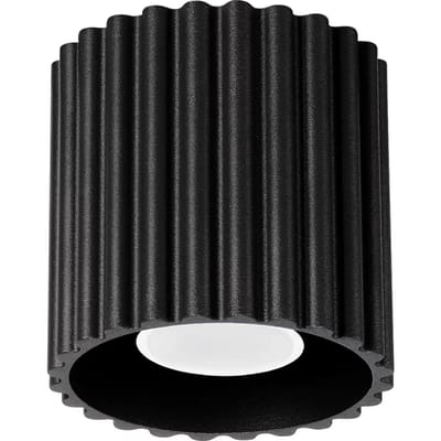 Sollux Lighting Plafondlamp Aura - GU10 - zwart - aluminium - 10x10x10cm