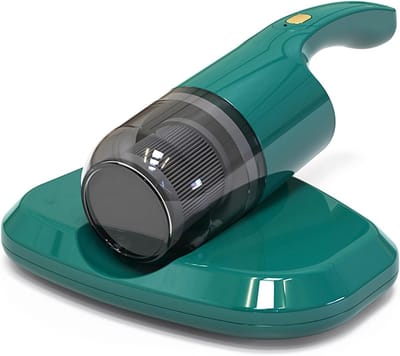 Matrasstofzuiger, 350W 50Kpa Handheld -mijtverwijderaar met 2400mAh Oplaadbare Batterij, voor Bedkussens Tapijt Diepe Reiniging (GREEN)