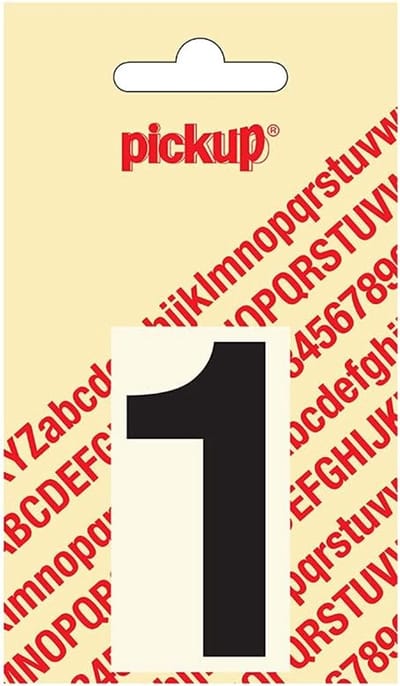 Plakcijfer - Huisnummer sticker - Huis identificatie - Zelfklevend vinyl - 60 mm hoogte - Zwart