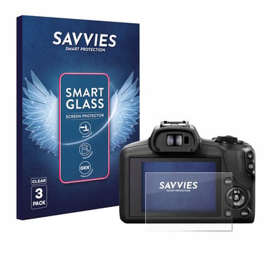 3 Stuks Savvies Screenprotector - geschikt voor Canon EOS R100 - beschermfolie glas transparant