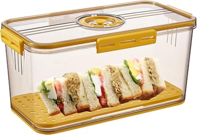 Brood Opslag - Broodtrommel Houder - Brood Vers Houden - Regelbaar Luchtventiel - 335 x 185 x 12 cm