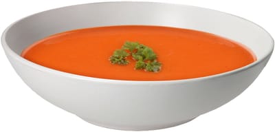 Set van 4 soepborden Nero Bianco wit & zwart