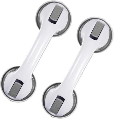 Veiligheidsgrepen Badkamer - Zuignap Grepen - Extra Stevigheid - Krachtige Zuigkracht - 2 Stuks - Grijs