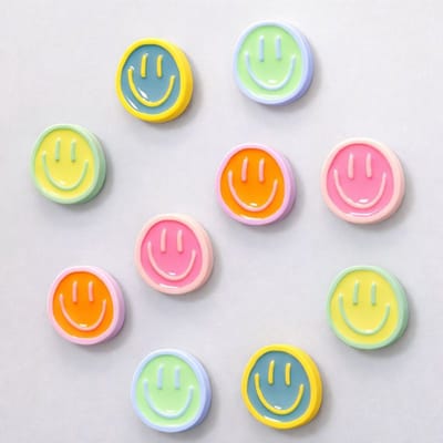 TLVX 10 stuks Smileys Magneten 3D / Leuke Koelkast Magneten / Vrolijke Foto magneten / Smile Whiteboard magneten / Speel- en Leer Magneten / School / Boodschappenlijst / Notitie / Memo bord / Kantoor / Schoolbord / Magnetisch / Kleur Magneetjes