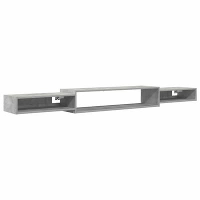 vidaXL - Wand - gemonteerd - TV - Kast - Muurmontage - Betongrijs - 220 - x - 28 - x - 21 - cm