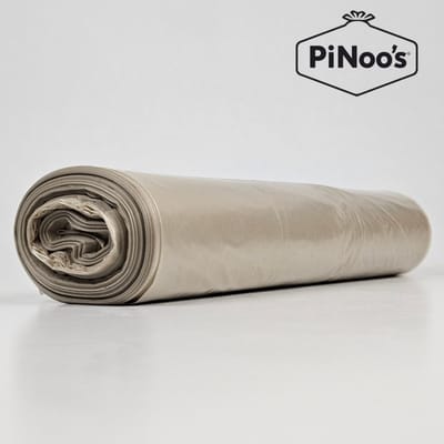 Transparante Vuilniszakken 120 Liter | 2 rollen à 25 zakken - Gerecycled LDPE-plastic | T60 | 70x110 cm - VLAREMA-proof, Transparante afvalzakken 120L, Doorzichtige vuilzakken 120L (07011001160)