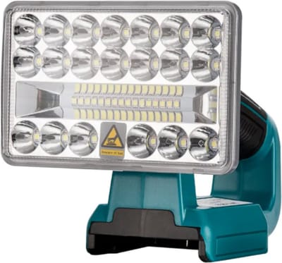 Krylanso® - LED lamp voor Makita 14,4V/18V LXT accu - USB Powerbank functie - incl. Gereedschap houder - Verstelbare Lampkop - Compact en Hanteerbaar - 18 Watt - 2000 Lumen (geleverd zonder accu en lader)