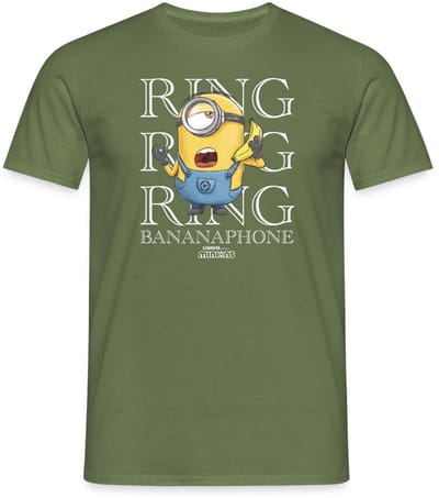Minions Ring Bananaphone Ringen T-Shirt Heren