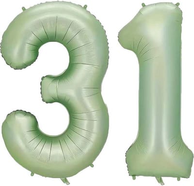 Cijfer Ballonnen Ballon Cijfer 31 Verjaardag Versiering Feest Helium Ballonnen Cijferballon Folieballon Groen Xl Formaat