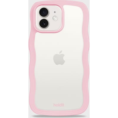 Phone Case Wavy Pink/Transparent iPhone 12