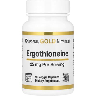 California Gold Nutrition, Ergothioneine, 25 mg, 90 Veggie Capsules