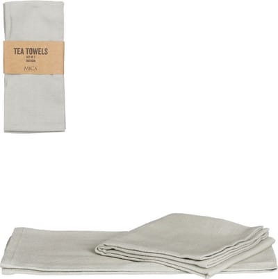 Mica Decorations Villia Theedoek 70 x 50 cm - Lichtgroen - 2 stuks