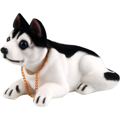 Auto Hond Sieraden Schuddend Hoofd Schattige Cartoon Dieren Figuren Decoraties voor Dashboard Bureau Koffie black