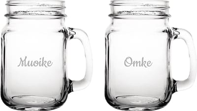 Gegraveerde Drinkglas 45cl Muoike & Omke