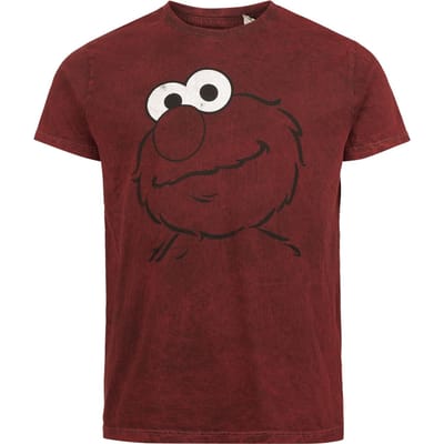 Sesame Street T-shirt - Elmo Charmy - S tot M - voor Mannen - rood