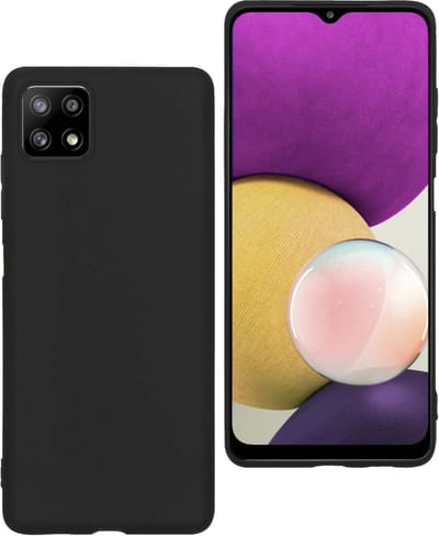 Hoesje Geschikt voor Samsung Galaxy A22 4G - Sterk & Shockproof - Hoes Cover - Siliconen Case - Zwart