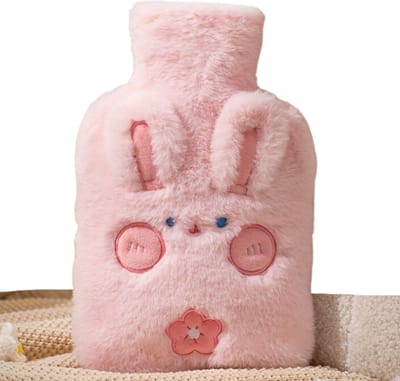 Livano Warmwaterkruik - Warmtekruik - Warmwaterzak Met Hoes - Warmtekussen - Knuffel Kruik - Bag - Konijn