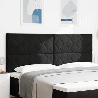 vidaXL - LED - Hoofdbord - Zwart - 200 - cm - Kunstleer