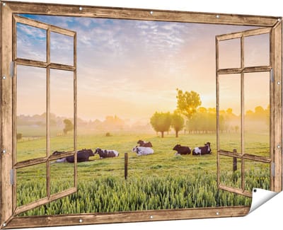 Gards Tuinposter - 90x60 cm - Tuindoek - Tuindecoratie - Wanddecoratie buiten - Tuinschilderij