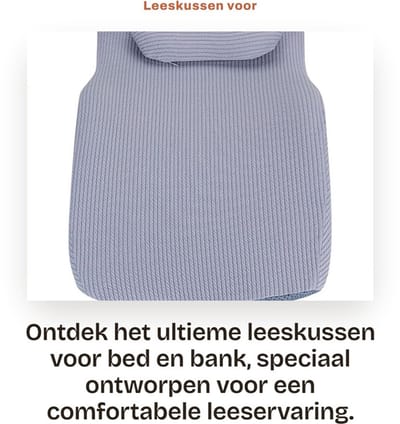 Dailygoods - Leeskussen voor Bed en Bank - Wigkussen voor Beenverhoging - Traagschuim Neksteunkussen - Multifunctioneel - Comfortabel lezen - Geschikt...