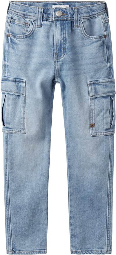 Name It kids jongens spijkerbroek SILAS Light Blue Denim Tapered Fit - Maat 92